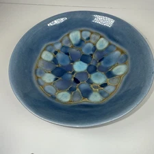 Madeline Originals Pottery Bowl, Blue Pebble  Look Bowl