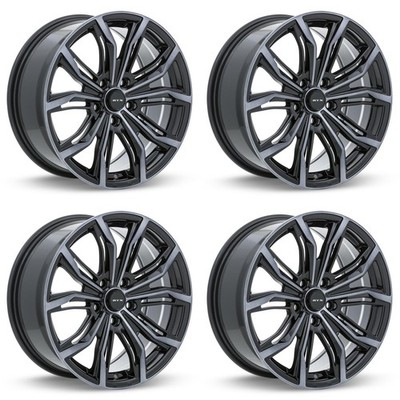 Set of 4 17in Black Alloy Wheel Rims for 2006+ Lincoln, RTXDD4B 17x7.5 5x114.3 E