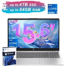 HP 250 G10 Laptop 15.6 in 5.0GHz 10 core Intel I7 Up To 64GB RAM 4TB Win 11 Pro