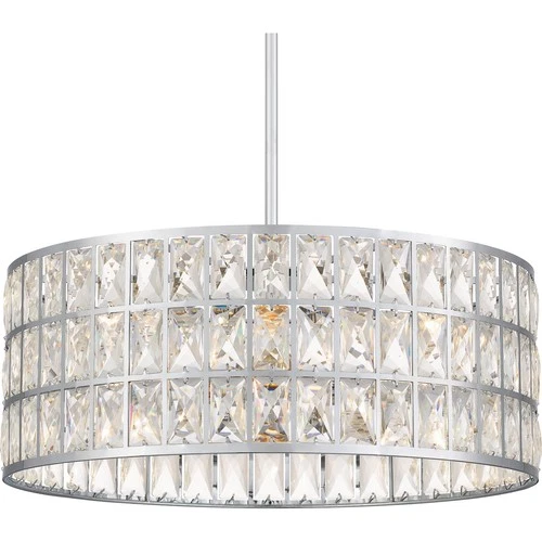 Polished Chrome Four Light Pendant from the Gibson Collection - Picture 5 of 6