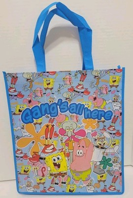 SpongeBob SquarePants Patrick Sandy Squidward Nickelodeon Reusable Eco Tote Bag