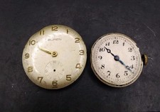 X 2 Vintage Buren Watch Movements Spares Repairs Non Runners Etc