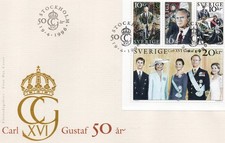 Sweden-1996 Slania engrsved  Royal Family   M/S on large FDC