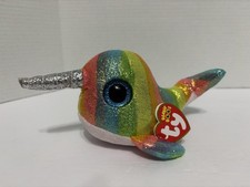 Ty Beanie Boos NORI the Narwahl 6" Plush Rainbow 2018 RETIRED NEW WITH TAGS