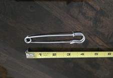 Vintage 4" Silvertone Large Jumbo Safety Pin Kilt Pin Horse Blanket Safety Pin