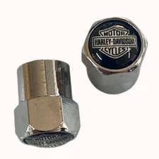 Harley Davison Valve Stem Caps Metal Chrome V-Rod muscle sportster 1200 Turing