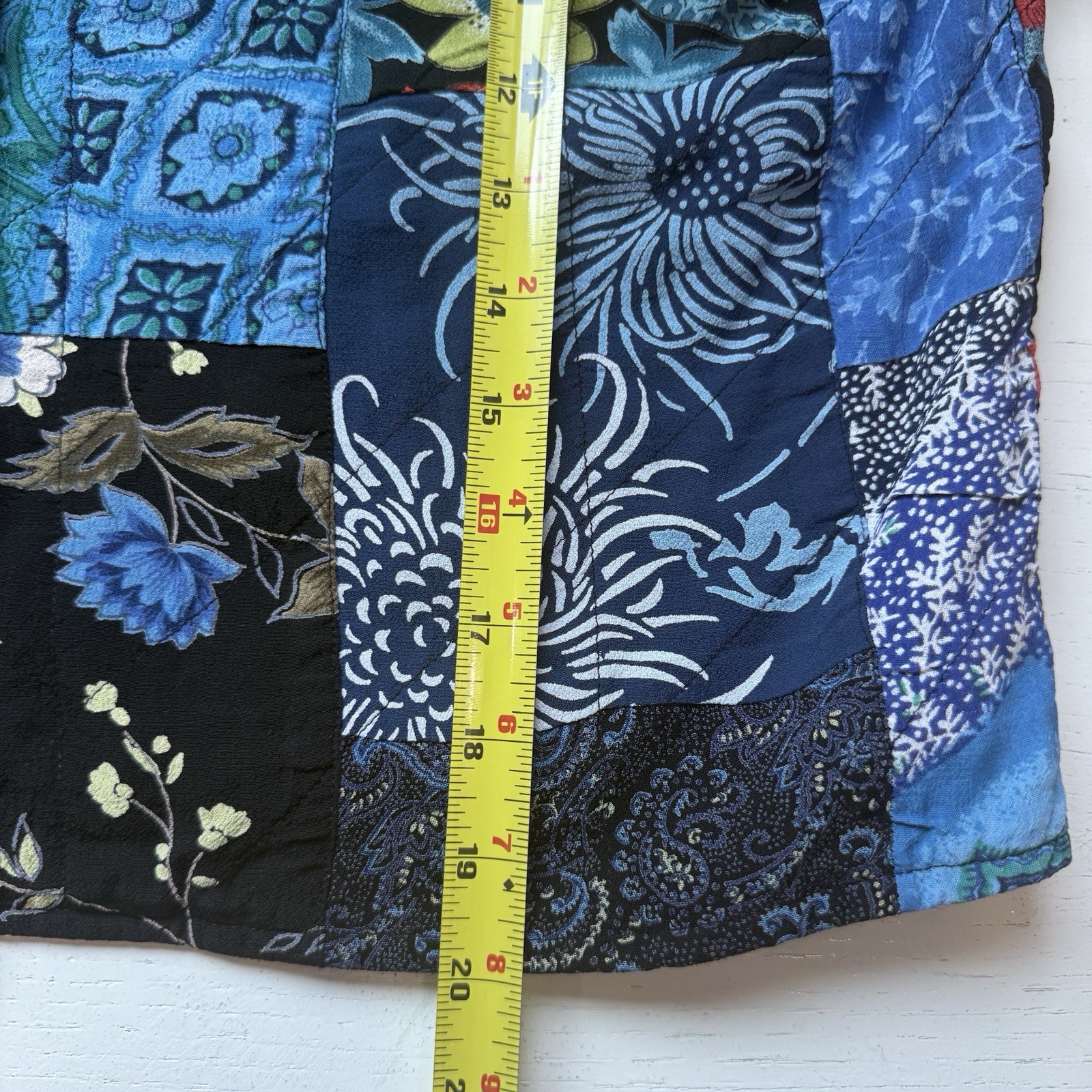 VTG Casual Studio Patchwork Jacket MEDIUM Wooden … - image 6