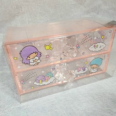 Sanrio Little Twin Stars Storage Box Acrylic 2 Layer Drawers