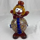Vintage Murano Glass Fat Belly Round Clown Figurine Heavy