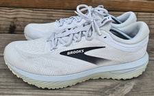 BROOKS MENS Size 12 REVEL 7 Running Walking Light Gray Bone Comfort Shoes Used