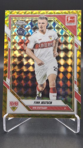 Finn Jeltsch 2025-26 Topps Chrome Bundesliga GOLD GEOMETRIC REFRACTOR /50