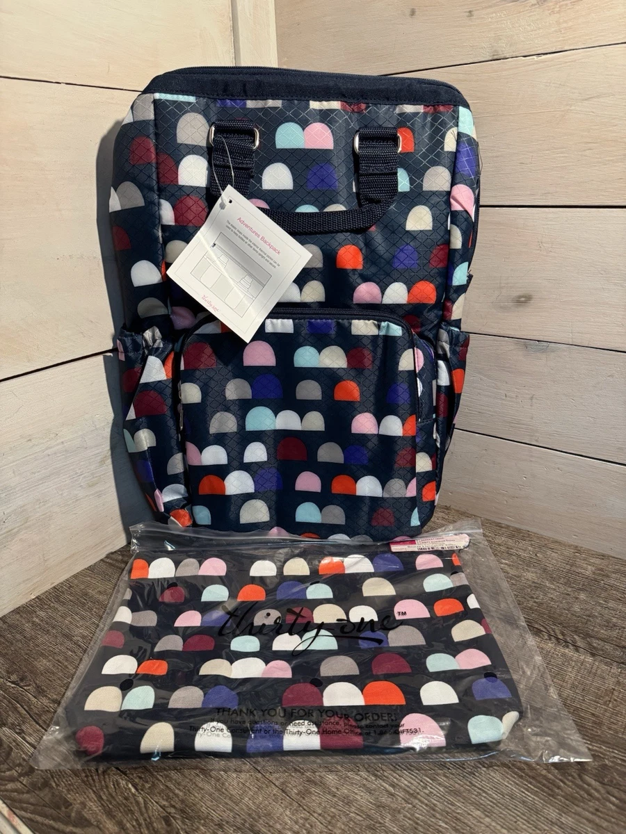 Lug Canter Navy Blue Polka Dot Backpack Nylon Bag Multiple pockets New NWT il_1080xN.7075062201_qfmt.jpg main image 2