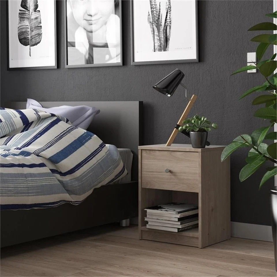 Juego de dormitorio tocador y mesita de noche de 3 piezas en Jackson Hickory Foto 2 de 4