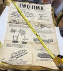 VINTAGE MARX IWO JIMA  INSTRUCTION SHEET P-1574 17 X 11  2 SIDED  GENUINE