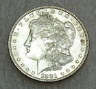 1881 P Morgan Silver Dollar BU Bright Frosty Luster in saflip #Z787
