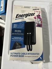 Energizer Ultimate 10,000 mAh 22.5W 4-Port Portable Charger w/ 2 Built-In USB-C