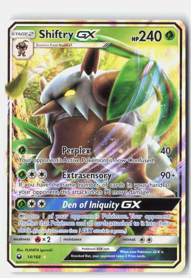 Pokemon tcg SM - Celestial Storm Shiftry GX Lightly played