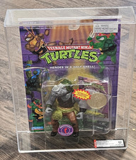 AFA 80 TMNT 1994 Ninja Turtles ROCKSTEADY  Figure w Coin & Card MOC Sealed 🔥