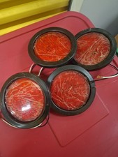 4pcs 4 Inch Round Red Led Semi Truck Trailer Lights Stop Tail Turn Light 12v 4pcs 4 Inch Round Red Led Semi Truck Trailer Lights Stop Tail Turn Light 12v