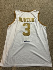 NOTRE DAME FIGHTING IRISH- MARKUS BURTON SIGNED AUTOGRAPH JERSEY ACOA BASKETBALL