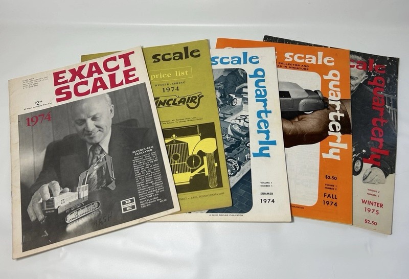 Lot of 5 Exact Scale Quarterly Magazines from the 70s, diecast model cars trucks