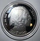 2001 Indian Buffalo 1 oz .999 Fine Silver Bullion Round #HF0874 PL Deep Cameo!