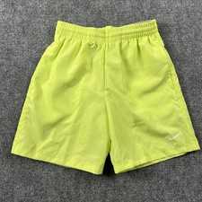 Nike Training Shorts Kids Medium Yellow Standard Fit Athletic Gym Activewear