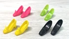 EUC Vintage 4 pair  BARBIE/CHRISTIE pilgrim heels shoes  1970's Mod Era clone