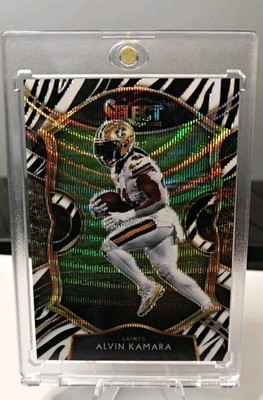2020 Panini Select Alvin Kamara ZEBRA PRIZM SSP #35 Concourse Saints
