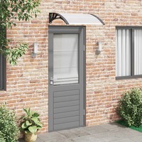 TüRvordach Polycarbonat 80X75 Cm Schwarz Transparent Vordach HaustüR