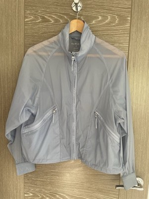 Varley blaue leichte Sommer Activewear Wandern Laufen Windbreaker Jacke XS