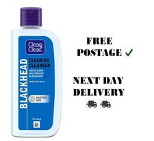Clean & Clear Cleanser helps clearing-prevent Blackhead - Oil-Free  200ml