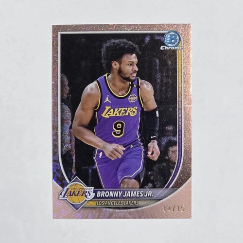 Bronny James Jr.  #04/15 Lakers BCV-122 Bowman Chrome Rose Gold   Speckle Topps