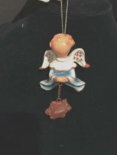 Blue Prayer Angel Caleb Orn by the Encore Group made by Russ Berrie NEW