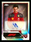2023 TOPPS CHROME F1 CARLOS SAINZ REFRACTOR AUTO AUTOGRAPH FERRARI RARE SP!