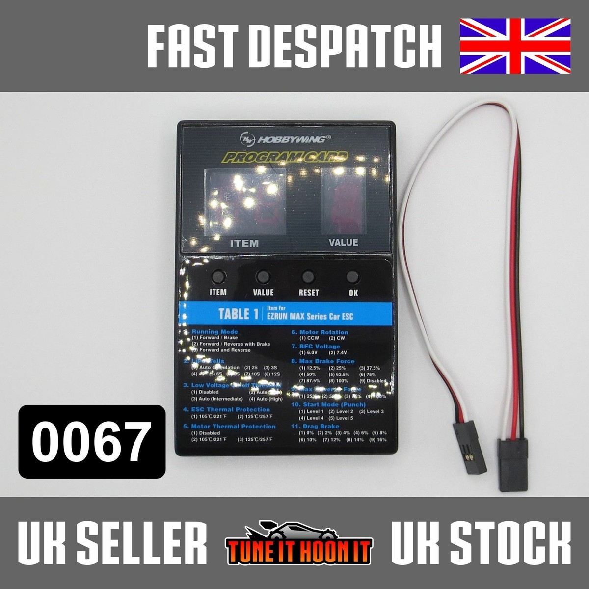 Hobbywing Programmierbox LED Universal Xerun Ezrun Seaking Platinum - Foto 10