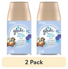 (2 pack) Glade Automatic Spray Refill, Air Freshener, Pet Clean, 6.2 oz