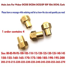Weber IDF DCOE IDA Carburetors Main Jets 1 order contains 4 pcs SIZE 80-250