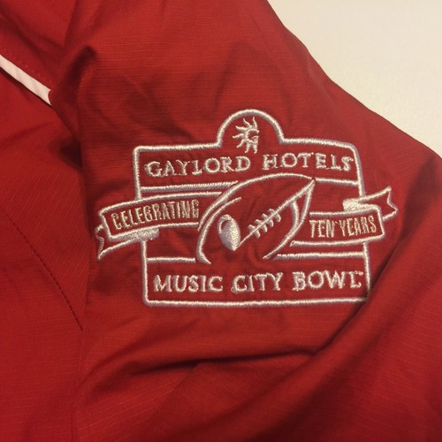Music City Bowl Nashville TN College Football Red Adidas Track Jacket XL 52" - Picture 3 of 7
