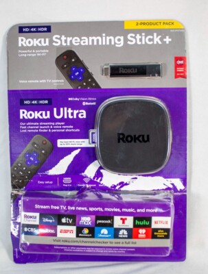 Roku Streaming Stick + (3810R) and Roku Ultra (4800R) 2-Product Bundle ...