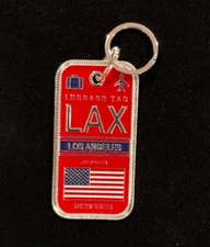 Los Angeles International Airport Keychain /LAX Airport Keychain/ Luggage Tag