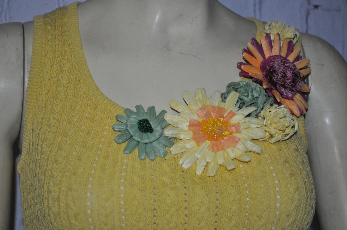 Vintage Moschino Cheap and Chic yellow cotton sleeveless