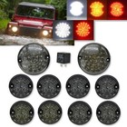 10PCS For Land Rover Defender Smoke LED DRL Driving Daytime Fog Tail Lights Kit