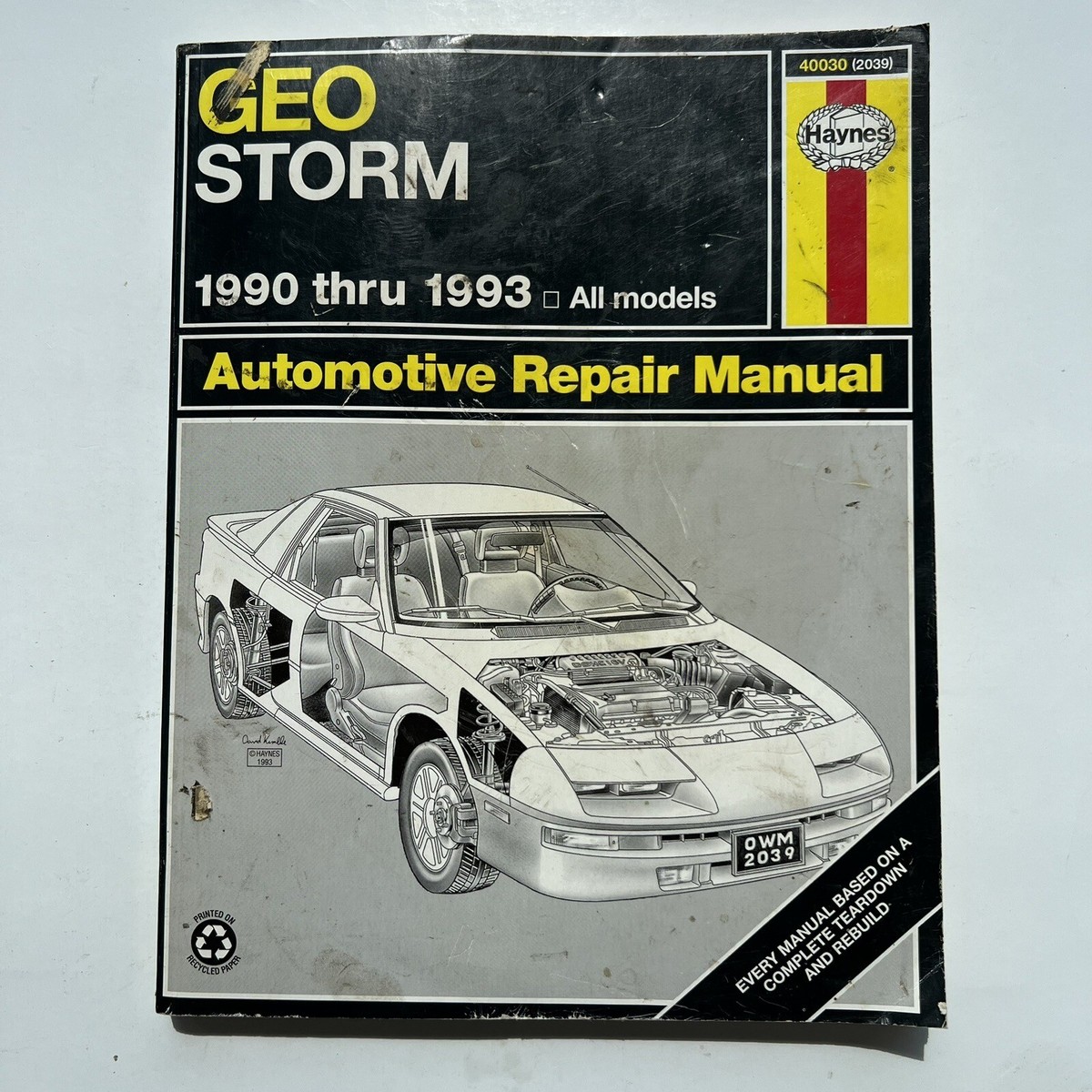 1984-1989 Nissan 300ZX Haynes Repair Manual 1137 All Models