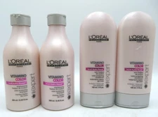 L'OREAL VITAMINO COLOR SHAMPOO 8.45 OZ/ CONDITIONER 5 OZ (4 Pieces)