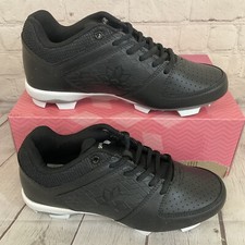 RIP-IT RIPDICY-BB-055 Girl's Diamond Softball Cleats Black White Grey US 6Y