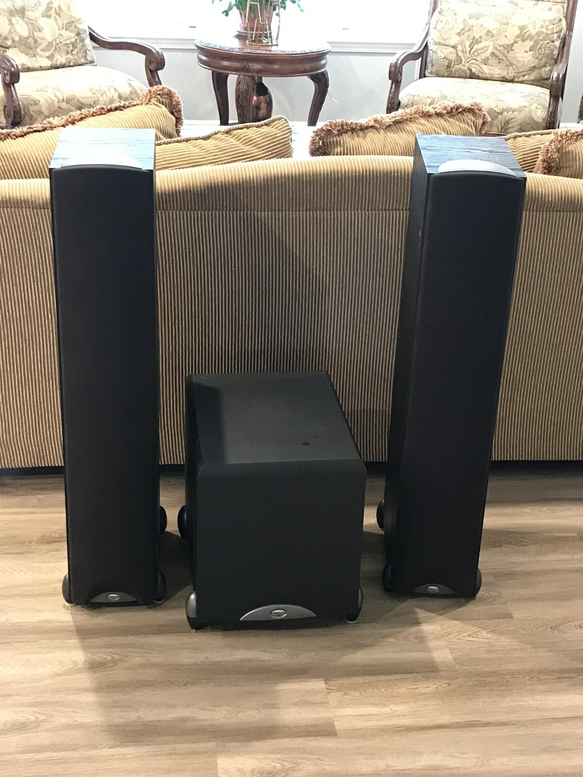 Klipsch F3 surround sound speakers with Subwoofer eBay
