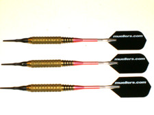 Soft Tip Darts Used, 17 Gram Brass with New Alum Spin Shafts and Flights 2695