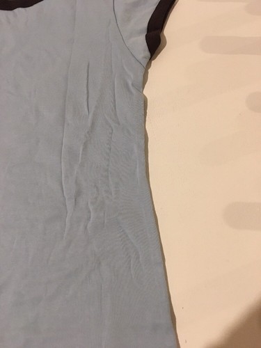 Bella Women's Baby Blue & Brown Shirt - 100% Cotton - Picture 8 of 8