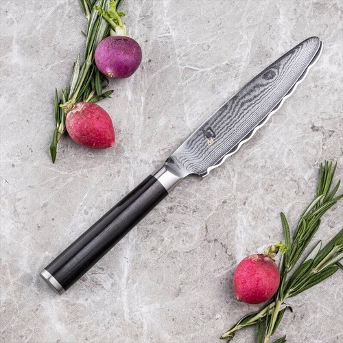 KAI Shun Classic Steak Knife B 4 Inch 100mm Damascus Blade Stainless Japan Made - Picture 7 of 11